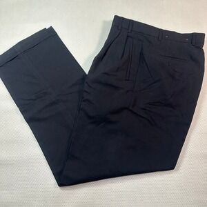 Sette Ponti Dress Pants Mens 30x32 Black‎ Excellent Pleated Cuffed Trousers